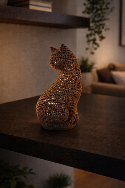 CANDANPREMIUMDESIGN Kedi Model Dekoratif Lamba (Ledsiz)