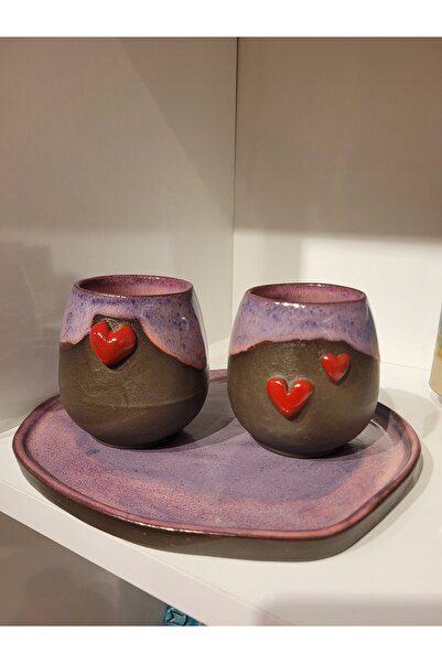 Veritas Ceramics Heart Detailed Mug Set