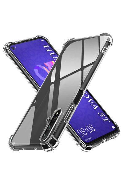 Techsuit Husă din silicon transparentă rezistentă la șocuri pentru Huawei Nov...