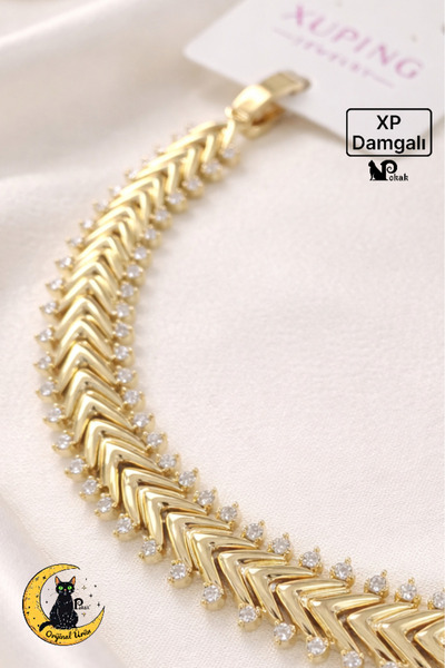 XUPING JEWELRY Pokak Women's Fishbone Model Zircon Stone Vip Jewelry Craftsma...