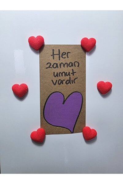 Orvia Life 6'lı Mini Örgülü Kalp Sevgili Buzdolabı Magneti Kırmızı