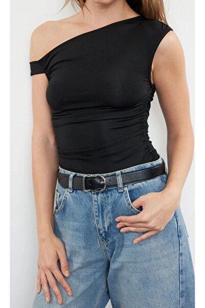 Linich&Co Women's Low Sleeve Detailed Blouse 2532