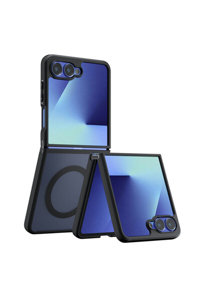 Techsuit Samsung Galaxy Z Flip 7 PureFrost MagSafe, negru înghețat