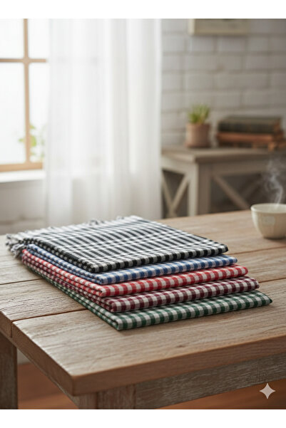 Bahar 170X160 cm Gingham Patterned Tablecloth & Picnic Cover - 100% Cotton, D...