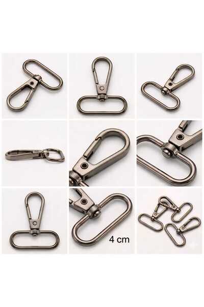 aurellen Metal Dönerli Papağan Kanca - 4 cm Çanta ve Anahtarlık Aparatı 10 ADET