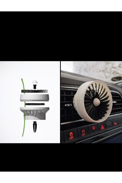 Kena company Araç Havalandırma Izgarası İçin Mini Döner Fanlı Aroma Difüzörü