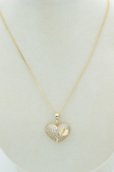 XUPING JEWELRY Style Pearl/Xuping Jewelry Heart Zircon Stone Necklace