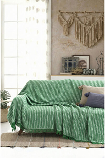 rellhome Cotton Fringed Sofa Cover Multi-Purpose Cover |   Sofa Shawl |   Sof...