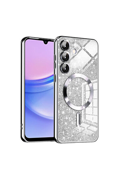 Techsuit Premium Case Samsung Galaxy A15 4G Luxury Glitter MagSafe, Silver