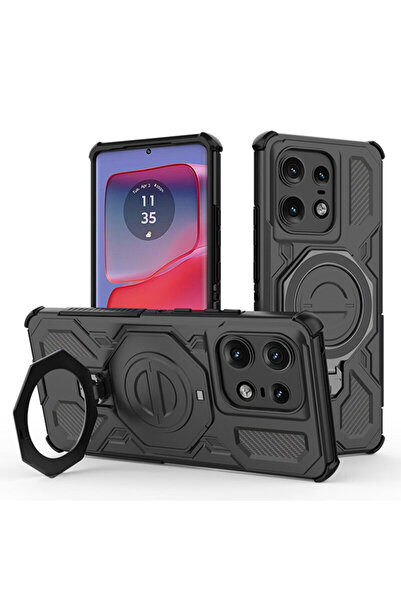 Techsuit Θήκη Motorola Edge 50 Pro Carbon Shield PRO, μαύρη