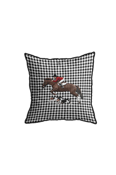 VITELLI DUBAI Equestrian Red Coat Throw Pillow Cover