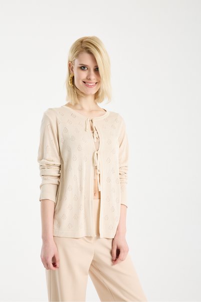 sumoda Women's Viscose Spring Cardigan with Tie Detail