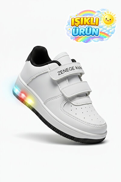 ZENEGE Lighted Unisex Children's Sports Shoes (Girls Boys) Velcro Orthopedic