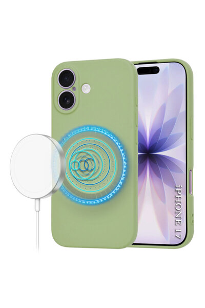 Techsuit Θήκη σιλικόνης για iPhone 17 SoftFlex MagSafe, πράσινη