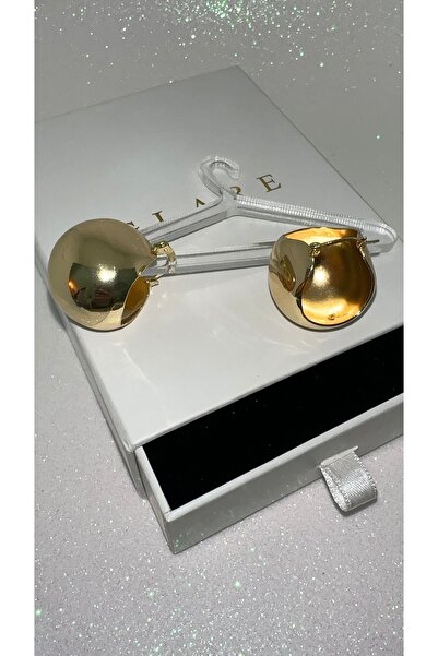 GLARE JEWELRY CO Sepet Modeli Gold Sallantılı Çelik Küpe