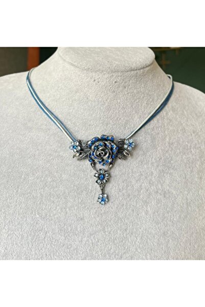 abeljewelry Vintage Çiçek Gül Kolye