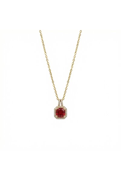 AccessoriesCınCık 316L Steel Anti-Tarnish Women's Necklace |   Gold Color Red...