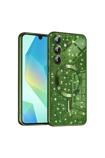 Techsuit Θήκη Premium Samsung Galaxy A16 4G Luxury Glitter MagSafe, Πράσινη