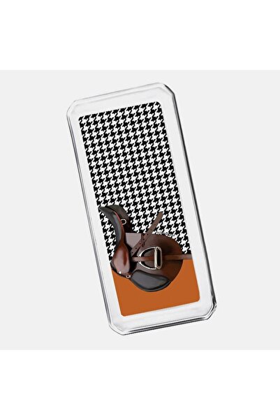 VITELLI DUBAI Equestrian Orange Glass Plate