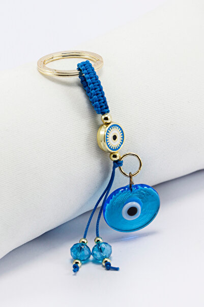 biuti Breloc cu mărgele turcoaz din sticlă, lucrat manual, ornament pentru ge...