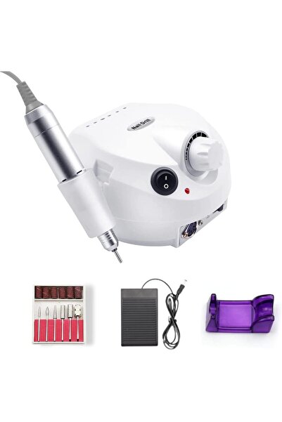 Yellowtech Tırnak Freze (Nail Drill) 25000 RPM 15W Ayak Pedallı İleri Geri Profesyonel Manikür Seti