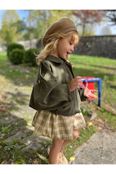 Leni Kids Yeşil oversize unisex Bomber ceket