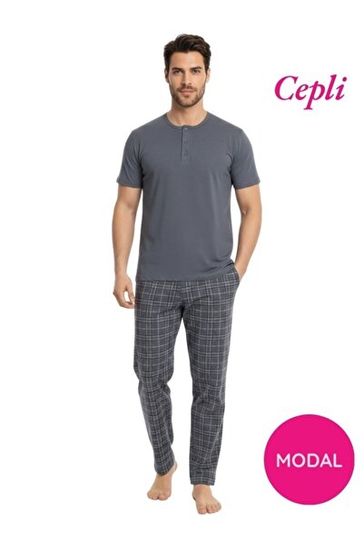 bie's Men's Modal 3 Buttons Plaid Pattern Cotton Lycra Short Sleeve Pocketed ...