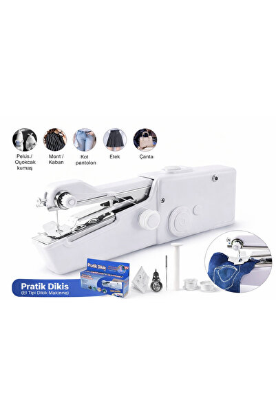 ATLT ATLANTİS MİNİ EL DİKİŞ MAKİNESİ TAŞINABİLİR PİLLİ EV YOLCULUK KOLAY KULL...