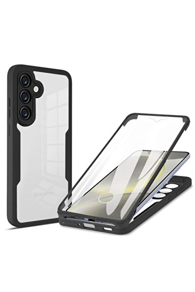 Techsuit Θήκη 360° για Samsung Galaxy S25 ColorVerse, μαύρη