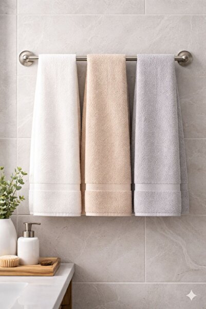 ÖZteks 3 ADET 50-85 CM PAMUKLU EL&YÜZ HAVLUSU