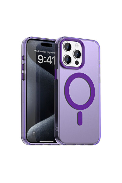 Techsuit Husă iPhone 15 Pro CandyCase MagSafe, violet
