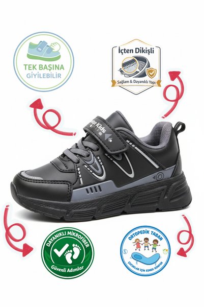 ZENEGE Unisex Children's Sports Shoes (Girls Boys) Velcro Orthopedic