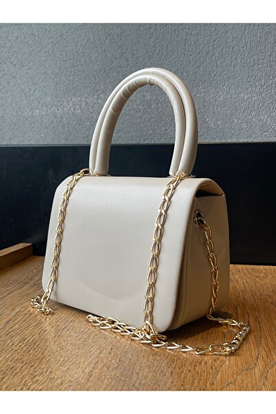Miesse Γυναικεία τσάντα Mink Small Size με χρυσό λουράκι αλυσίδας