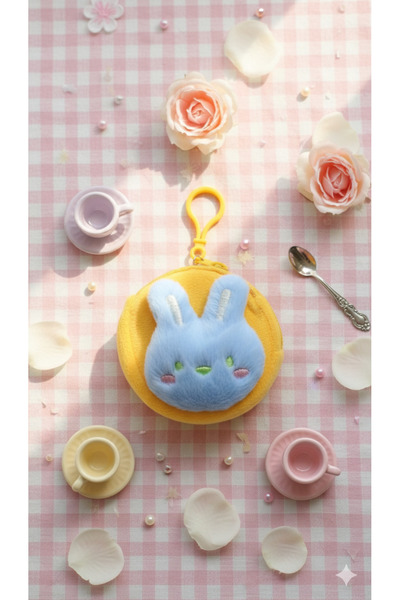 Şirin Sevimli Kulaklı Mini Peluş Bozuk Para Cüzdanı - Çanta Aksesuarı Hediyelik