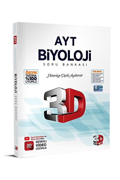 3D Yayınları 2026-2027 Müfredat AYT BİYOLOJİ Soru Bankası %100 ÖSYM Tarzı Det...
