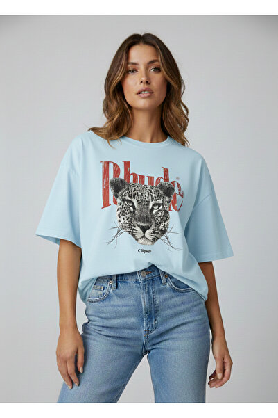 Mayer Butik Unisex Men/Women Rhude Leopard Colorful Custom Printed Cotton Ove...