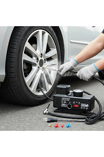 Lisinya ضاغط هواء أوتوماتيكي بقوة 250 رطل لكل بوصة مربعة - مضخة نفخ إطارات مت...
