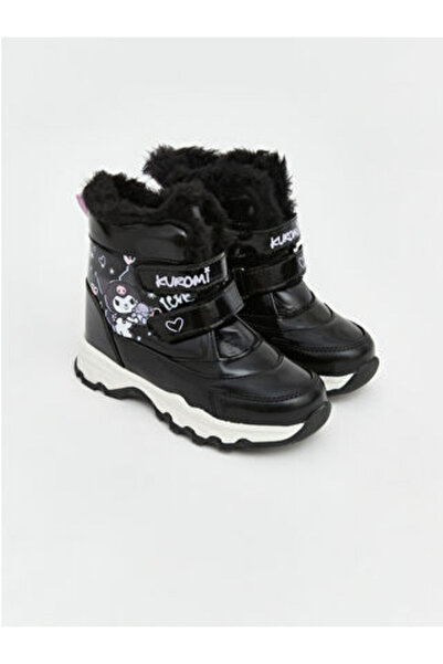 LC Waikiki Black Fur Inside Kuromi Printed Girls' Boots