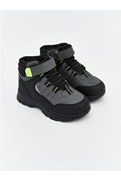 LC Waikiki Anthracite Lace and Velcro Baby Boy Boots