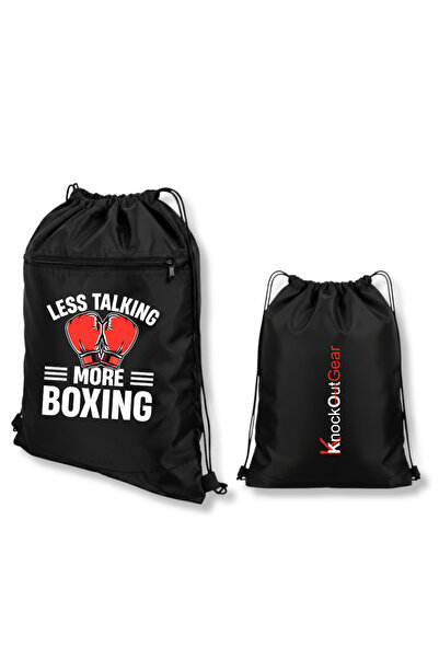 gampfa More Boxing Drawstring Zipper Backpack 2 Compartments Durable and Styl...