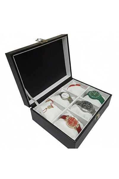 zyc Luxury 6-Digit Leather Covered Watch Storage Box Size (23X17X8.5)