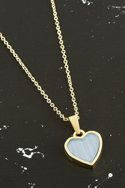 ZERO LAND Storozal Heart Polyester (12557) Necklace-Light Blue