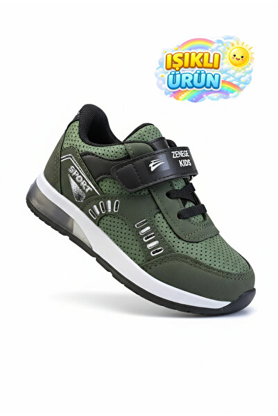 ZENEGE Işıklı Unisex Çocuk Spor Ayakkabı (Kız Erkek) Cırtlı Ortopedik