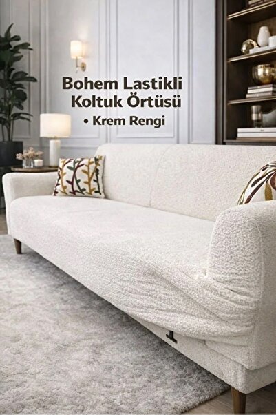 Bright Home Buklet Bohemian Elastic 3-Seater Sofa Cover Non-Slip Flexible and...