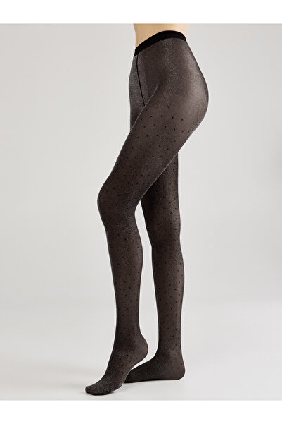 Conte Luxe Dots Lureksli Polka Dot Patterned Pantyhose