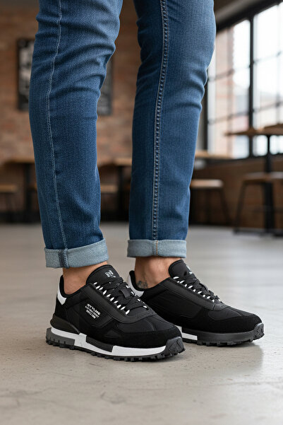 MC Jamper Pantofi sport clasici pentru bărbați Elit IKZ8089 Negru - Alb