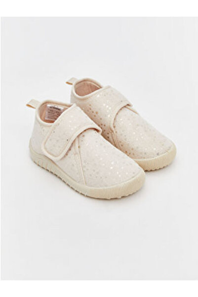 LC Waikiki Beige Velcro Girls' Slippers