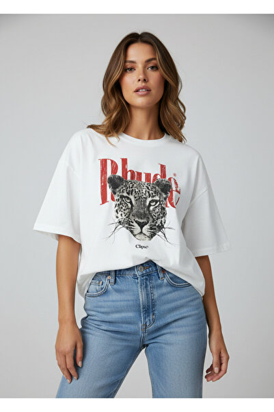 Mayer Butik Unisex Men/Women Rhude Leopard Colorful Custom Printed Cotton Ove...