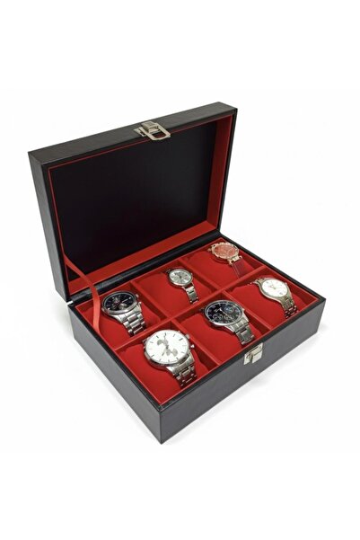 zyc Luxury 6-Digit Leather Covered Watch Storage Box Size (23X17X8.5)