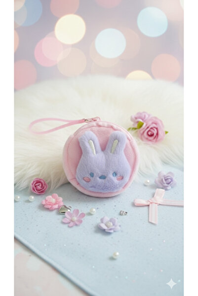 Şirin Sevimli Kulaklı Mini Peluş Bozuk Para Cüzdanı - Çanta Aksesuarı